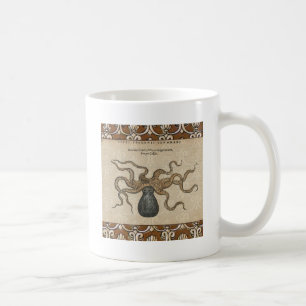 Octopus Kraken Vintag Illustration Kaffeetasse