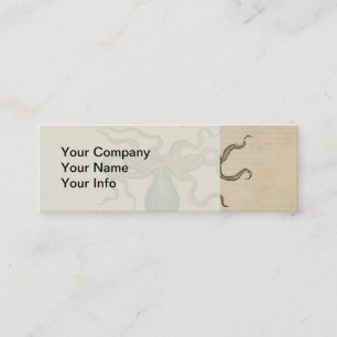 Octopus Kraken Vintag Illustration Mini Visitenkarte