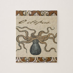 Octopus Kraken Vintag Illustration Puzzle