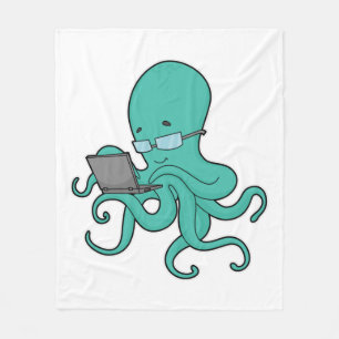 Octopus Laptop Fleecedecke
