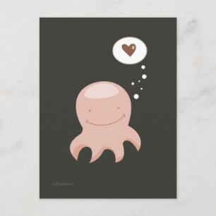 Octopus-Liebe-Postkarte Postkarte