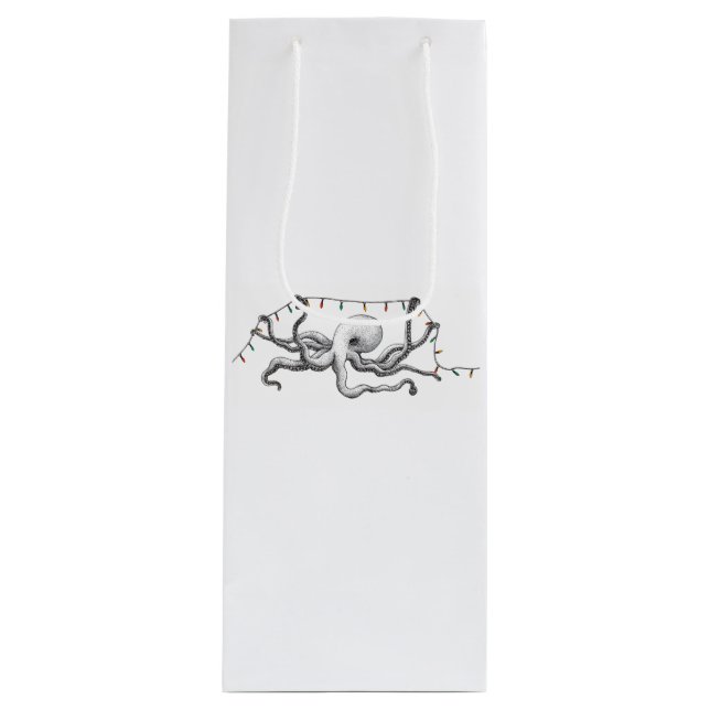 Octopus & Lights-Geschenktasche Geschenktüte Für Weinflaschen (Vorderseite)