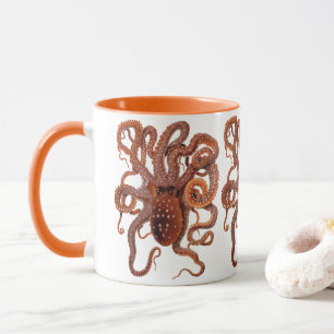 Octopus Macropus, Vintage marine aquatische Tiere Tasse
