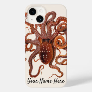 Octopus Macropus, Vintage Meeresaquarien Tiere Case-Mate iPhone 14 Hülle