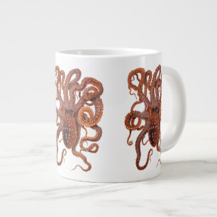 Octopus Macropus, Vintage Meeresaquarien Tiere Jumbo-Tasse
