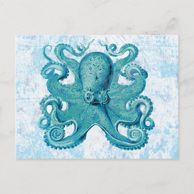 Octopus Marine Life Ocean Animes Beach Life Postkarte (Vorderseite)