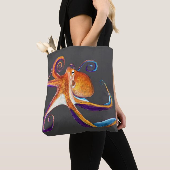 Octopus Meereswelt Aquarellkunst (Von Nahem)