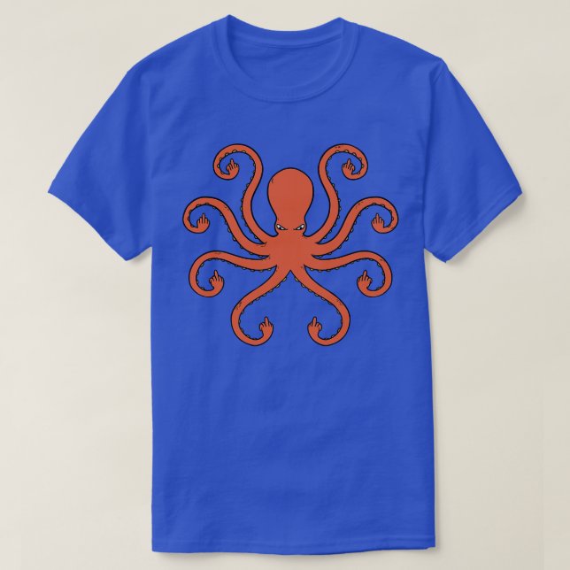 Octopus Middle Fingers TShirt (Design vorne)