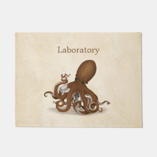 Octopus mit Glaskolben Steampunkentür Fußmatte