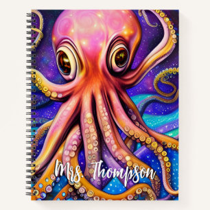 Octopus mit Individuelle Name Notizbuch