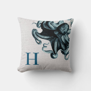 Octopus Mit Monogramm Kissen