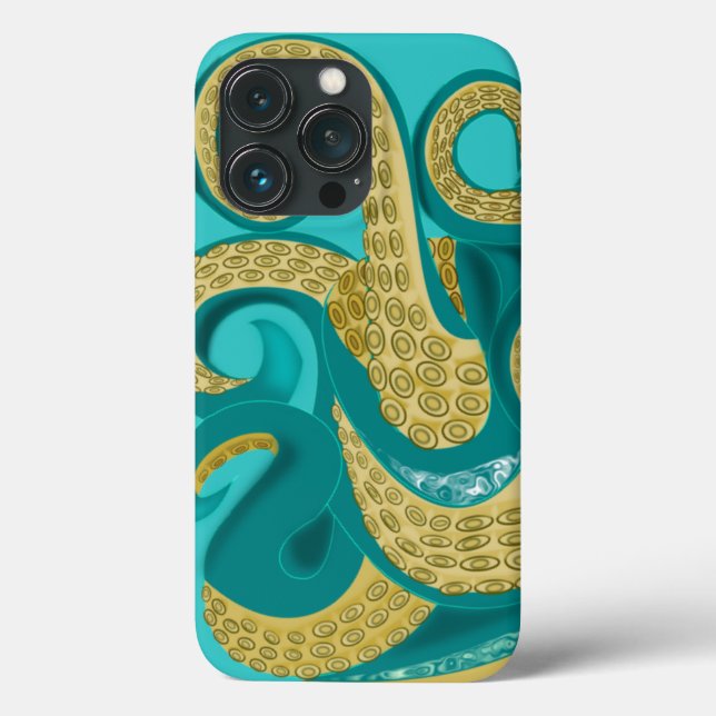 Octopus Modernes Design Case-Mate iPhone Hülle (Rückseite)
