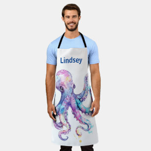 Octopus Nautical Ocean Pink Schürze