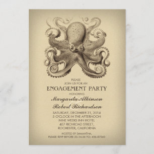Octopus nautische Beachlobung Einladung