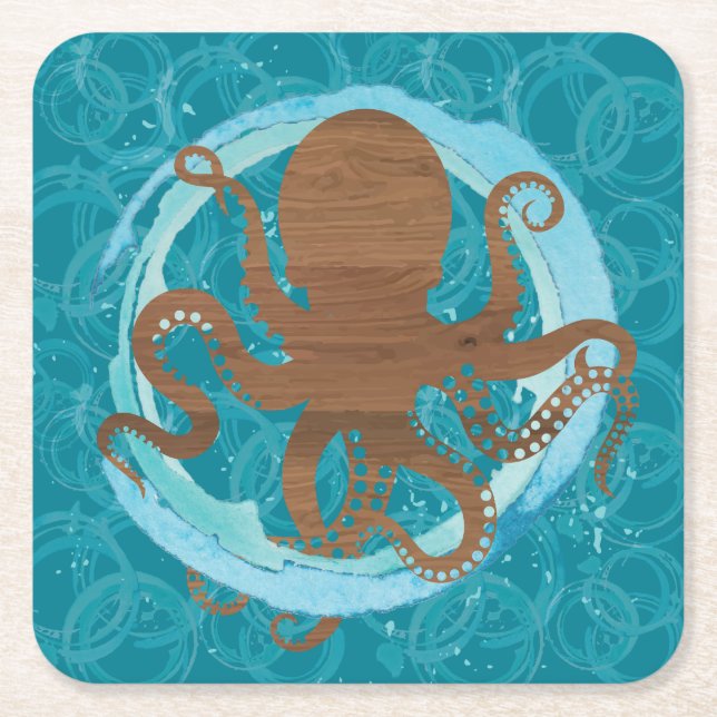 Octopus Oasis Paper Untersetzer (Vorderseite)