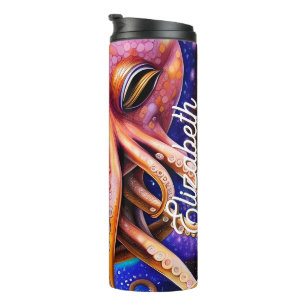 Octopus Ocean Sea Tintenfisch Tier mit Individuell Thermosbecher