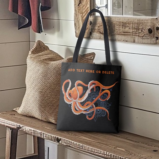 Octopus Orange Mandala Blue (Von Creator hochgeladen)