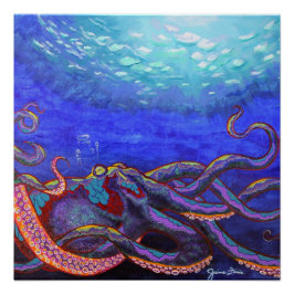 Octopus Painting Poster