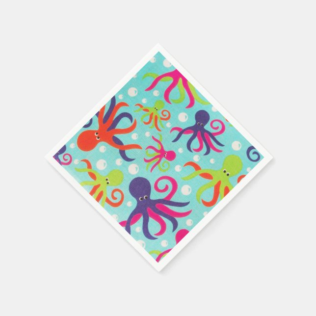Octopus Paper Napkins Serviette (Ecke)