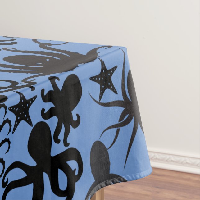 Octopus Pattern.w Blue BG Tischdecke (Beispiel)