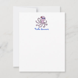 Octopus Personal Stationery, 4,25x5,5 Mitteilungskarte