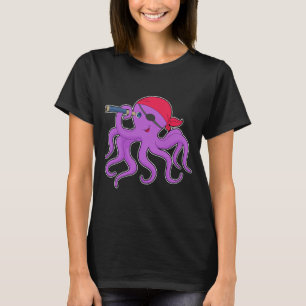 Octopus Pirate Binoculars T-Shirt