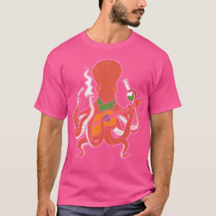 Octopus Playing Guitar Street Performer T-Shirt