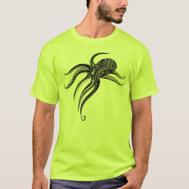OCTOPUS POLYNESIAN TRIBAL Blank T-Shirt