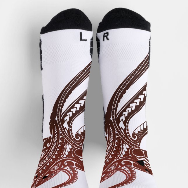 OCTOPUS POLYNESIAN TRIBAL HAWAII INSELN SOCKEN (Oben)