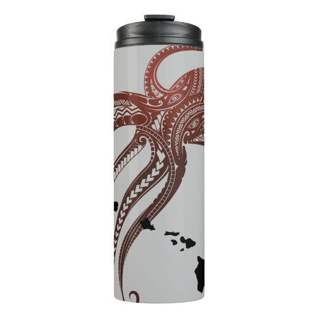OCTOPUS POLYNESIAN TRIBAL HAWAII INSELN THERMOSBECHER (Vorderseite)