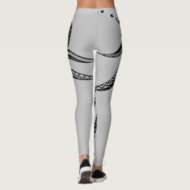 OCTOPUS POLYNESIAN TRIBAL HAWAII ISLANDS Blk Leggings