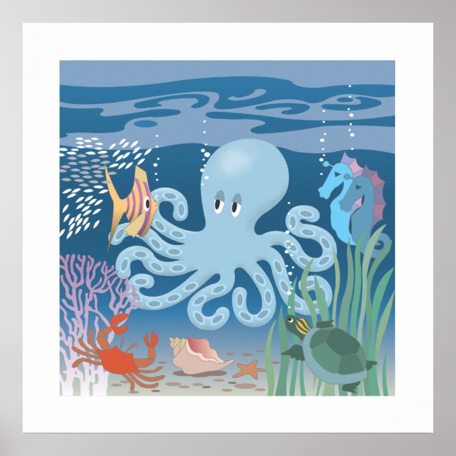Octopus Poster 25x25 (Vorne)