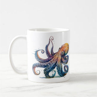 Octopus Print Coffee Tasse