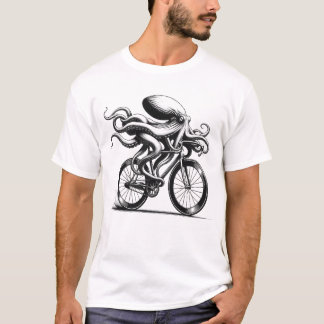 Octopus Reiten Biker Rad Lover Bike T-Shirt