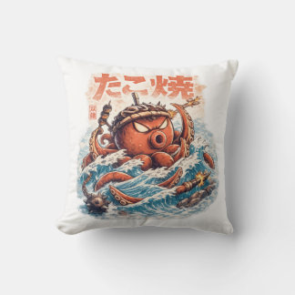 Octopus Samurai Fury – Japanese Inspired Ocean Art Kissen