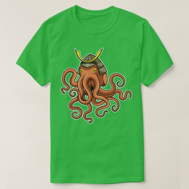 Octopus Samurai Martial Arts T-Shirt (Design vorne)