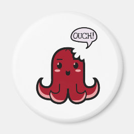 Octopus Sausage Bitten Magnet