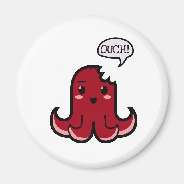 Octopus Sausage Bitten Magnet (Vorne)