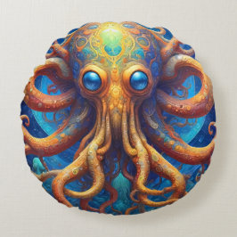 Octopus Sea Life Rundes Kissen