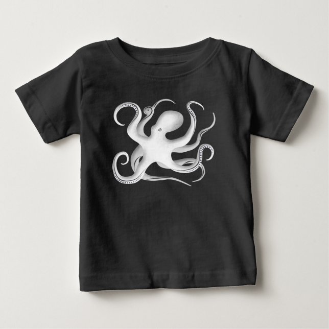 Octopus-Silhouette Baby T-shirt (Vorderseite)