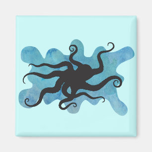 Octopus-Silhouette Magnet