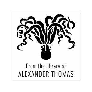 Octopus Silhouette Sea #2 Bibliotheksname Permastempel