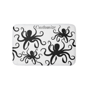 Octopus Silhouette Thunder_Cove Badematte