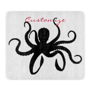 Octopus Silhouette Thunder_Cove Schneidebrett