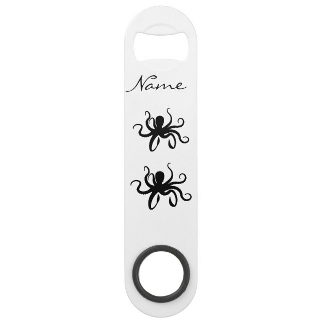 Octopus Silhouette Thunder_Cove Speed Flaschenöffner (Vorderseite)