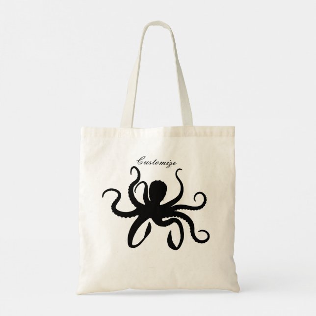Octopus Silhouette Thunder_Cove Tragetasche (Rückseite)