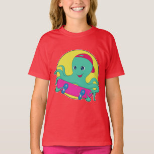 Octopus Skater Skateboard T-Shirt