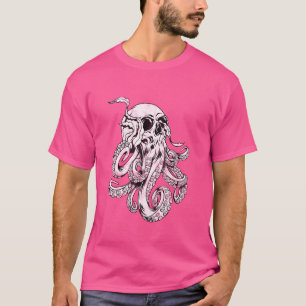 Octopus Skull Monster Kraken Cthulhu Skull für Män T-Shirt