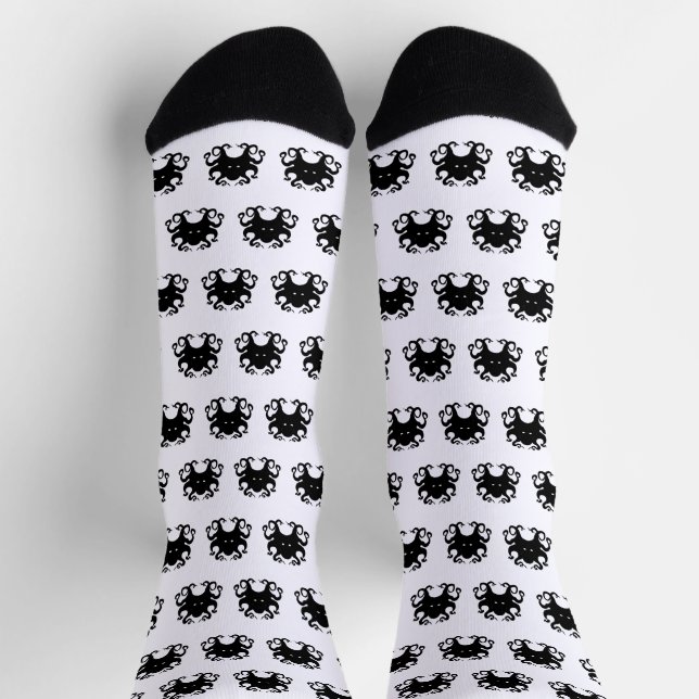 Octopus Socks - B&W - Unisex Socken (Oben)