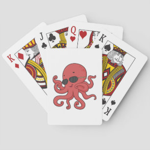 Octopus-Sonnenbrille Spielkarten